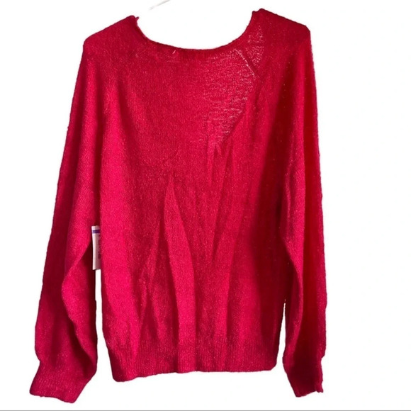 NWT ABOUND Deep V-Neck Pink Sweater Size L - Picture 6 of 7